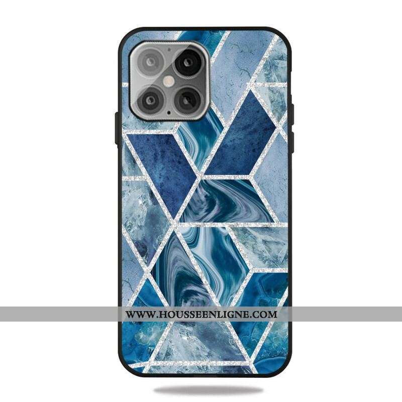 Coque iPhone 13 Pro Marbre Paillettes