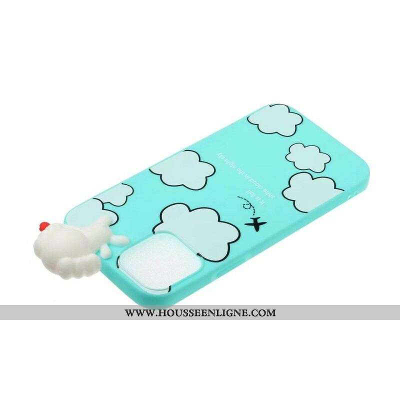 Coque iPhone 13 Pro Max Chien dans les Nuages 3D