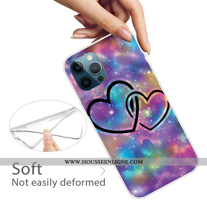 Coque iPhone 13 Pro Max Coeurs Enchaînés