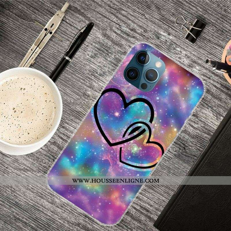 Coque iPhone 13 Pro Max Coeurs Enchaînés