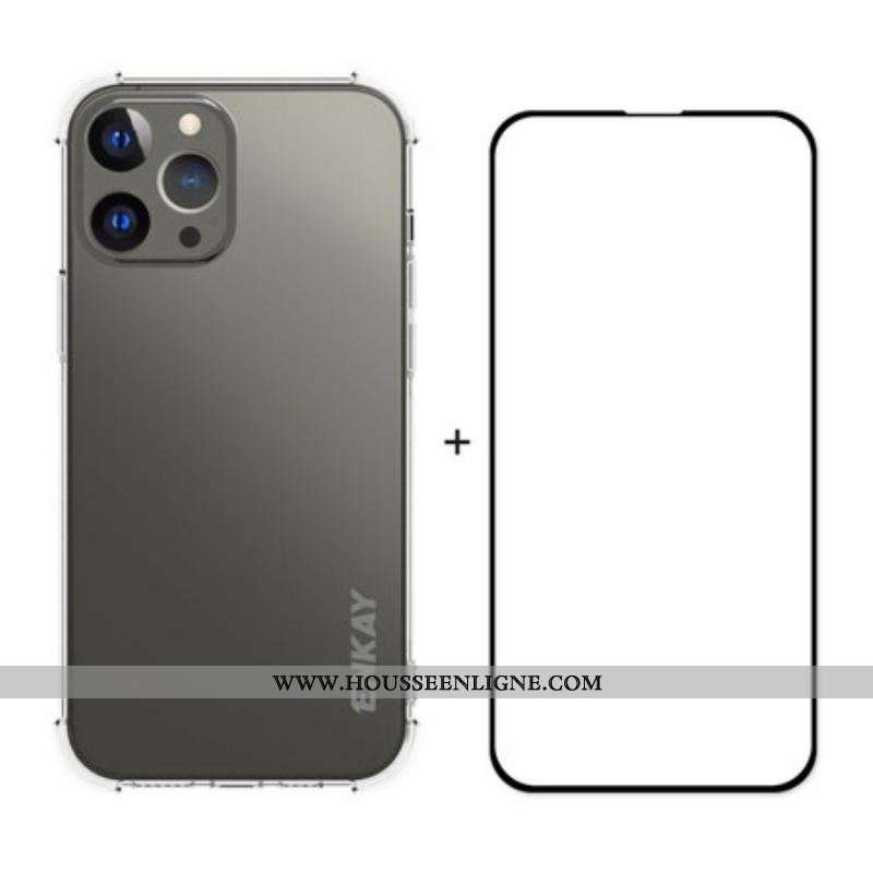 Coque iPhone 13 Pro Max Combo Coque et Verre trempée Écran ENKAY