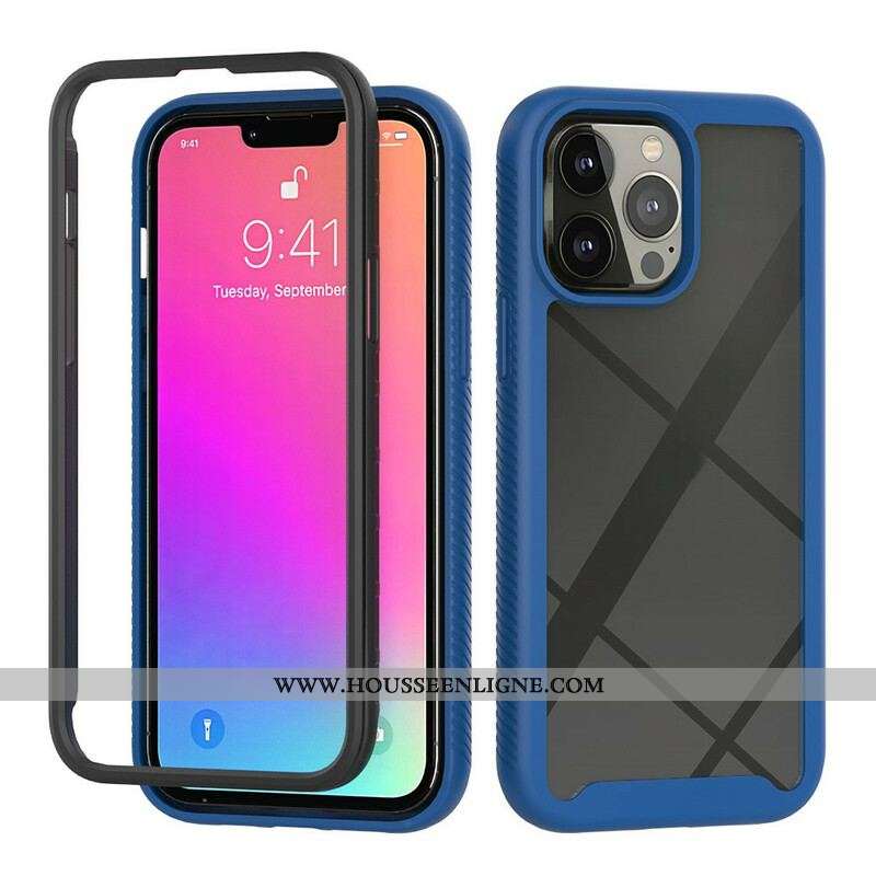 Coque iPhone 13 Pro Max Conception Hybride Rebords Silicone