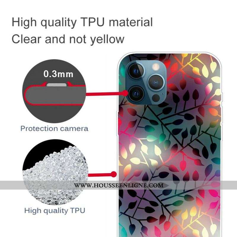 Coque iPhone 13 Pro Max Feuilles