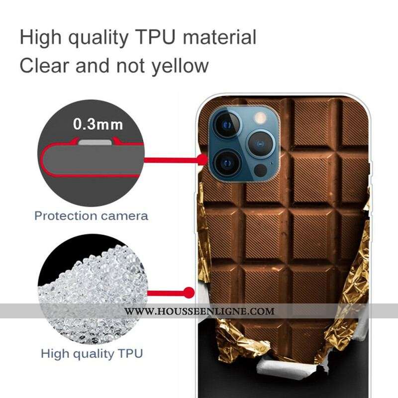 Coque iPhone 13 Pro Max Flexible Chocolat