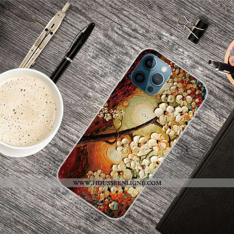 Coque iPhone 13 Pro Max Flexible Fleurs