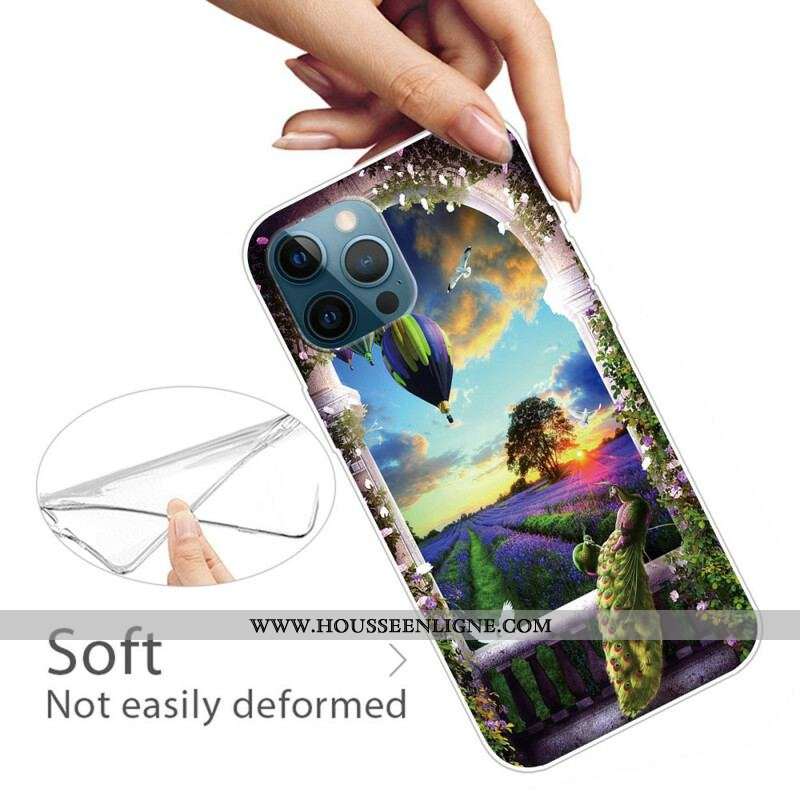 Coque iPhone 13 Pro Max Flexible Montgolfière