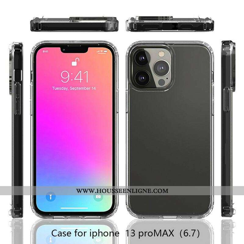 Coque iPhone 13 Pro Max Hybride Transparente