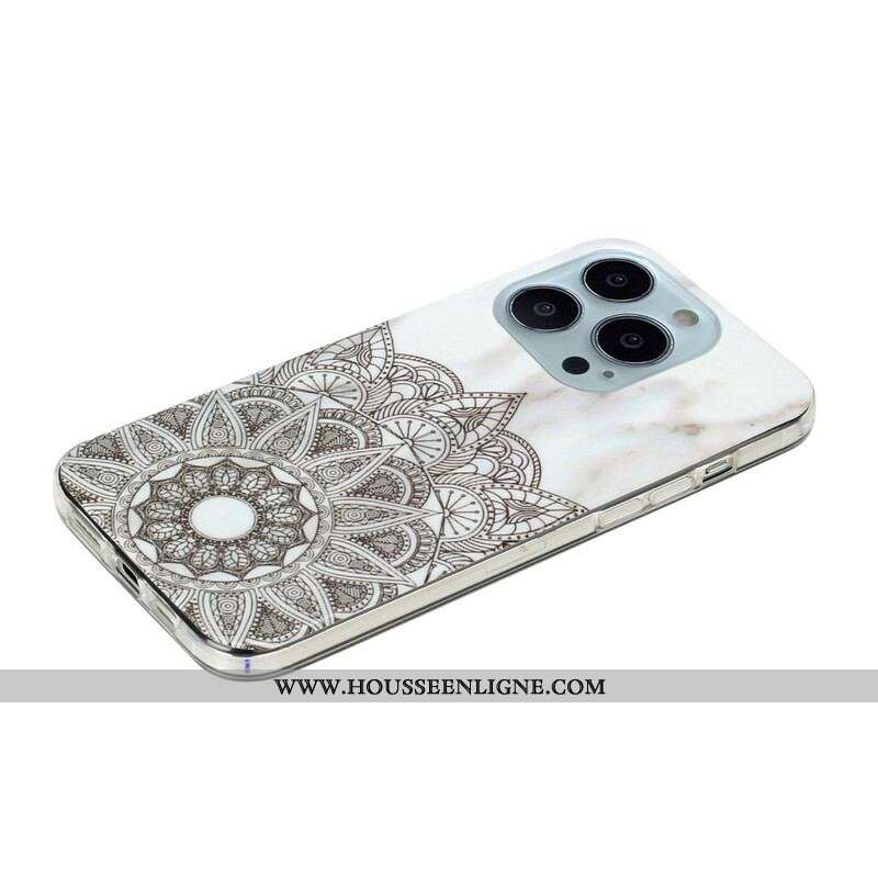 Coque iPhone 13 Pro Max Mandala Marbré