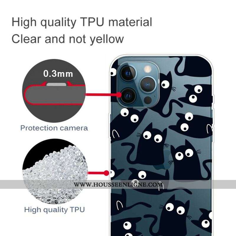 Coque iPhone 13 Pro Max Souris Noires