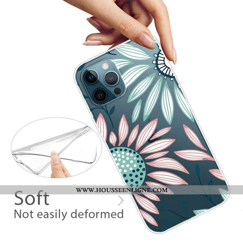 Coque iPhone 13 Pro Max Transparente Une Fleur