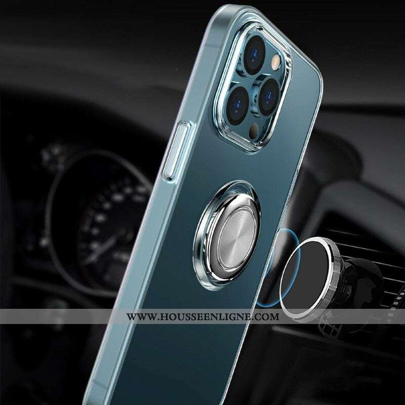 Coque iPhone 13 Pro Max Transparente avec Anneau-Support
