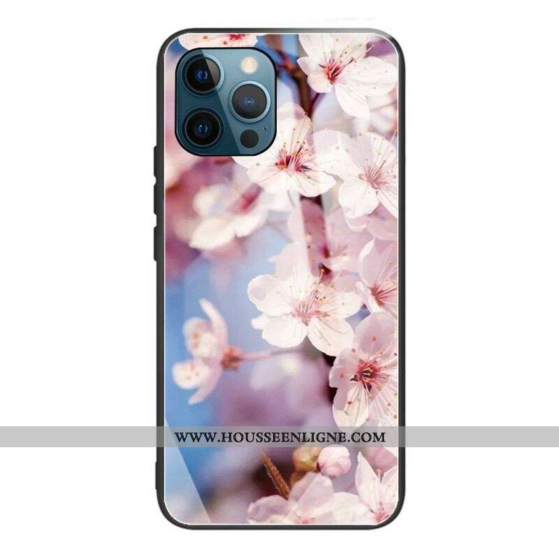 Coque iPhone 13 Pro Max Verre Trempé Fleurs Réalistes