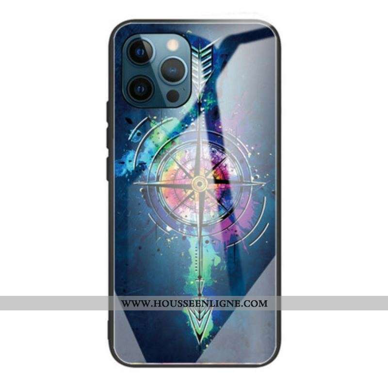 Coque iPhone 13 Pro Max Verre Trempé Rose des Vents