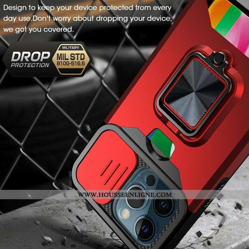 Coque iPhone 13 Pro Multi-Fonctionnelle Protège-Lentilles