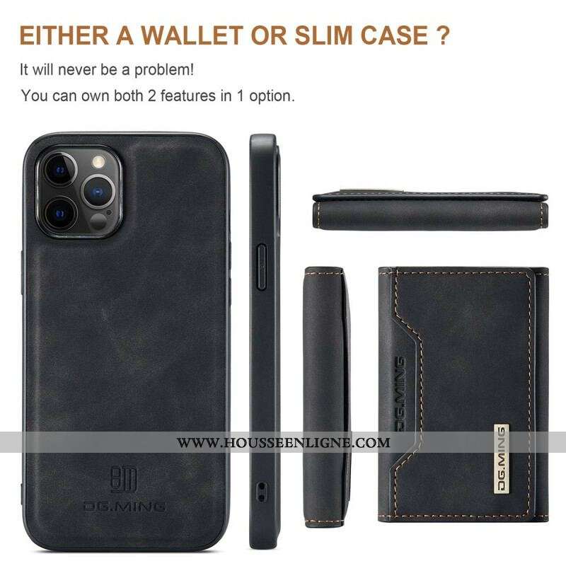 Coque iPhone 13 Pro Porte-Cartes Détachable DG.MING