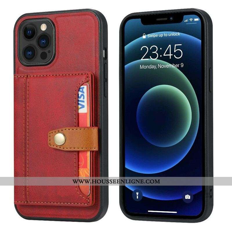Coque iPhone 13 Pro Porte Cartes Support Sangle