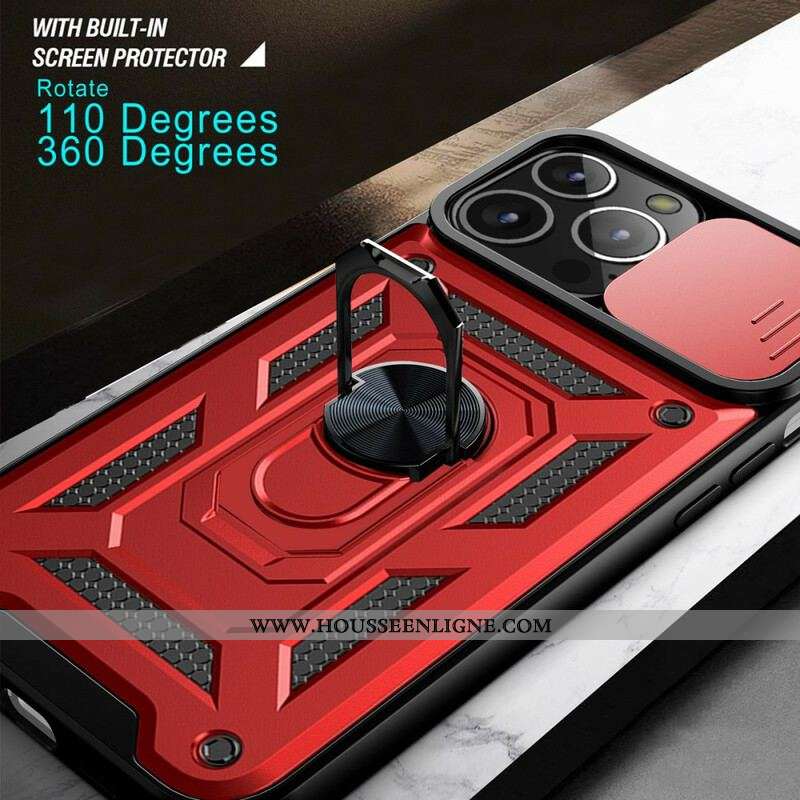 Coque iPhone 13 Pro Support et Protège-Lentilles