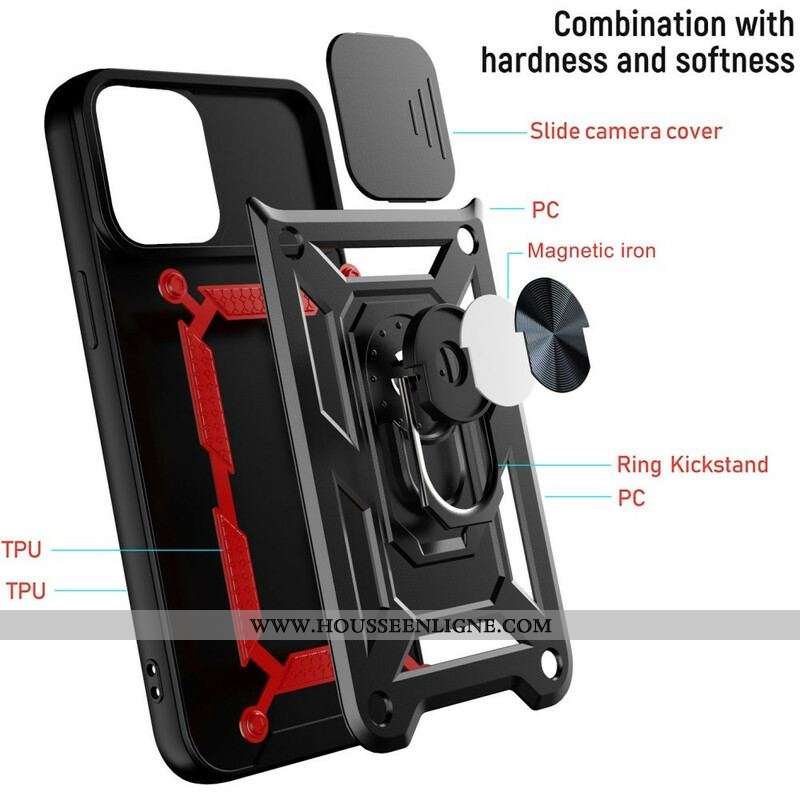 Coque iPhone 13 Pro Support et Protège-Lentilles