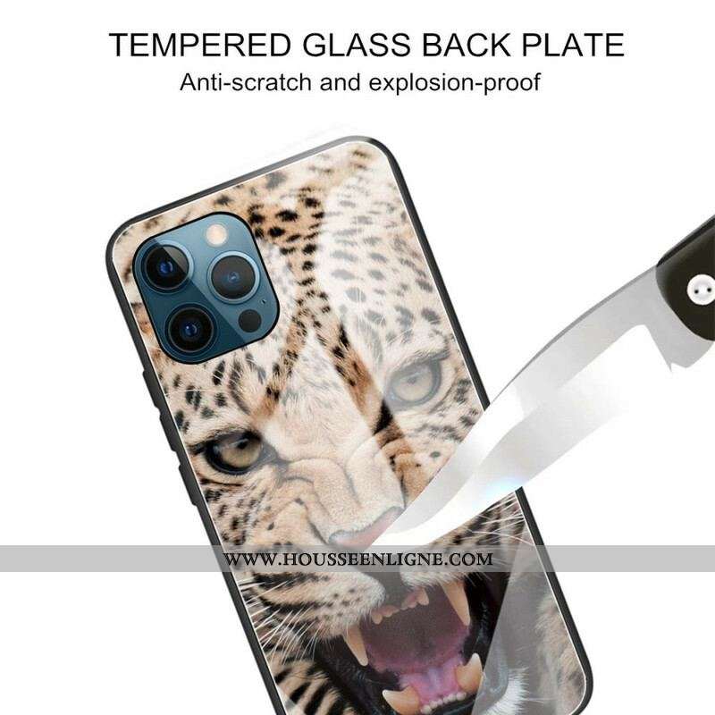 Coque iPhone 13 Pro Verre Trempé Léopard