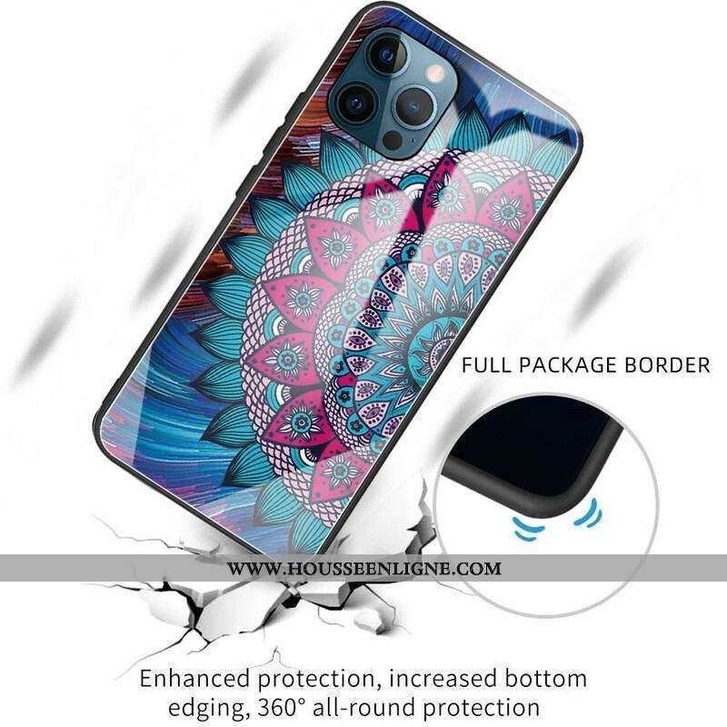 Coque iPhone 13 Pro Verre Trempé Mandala