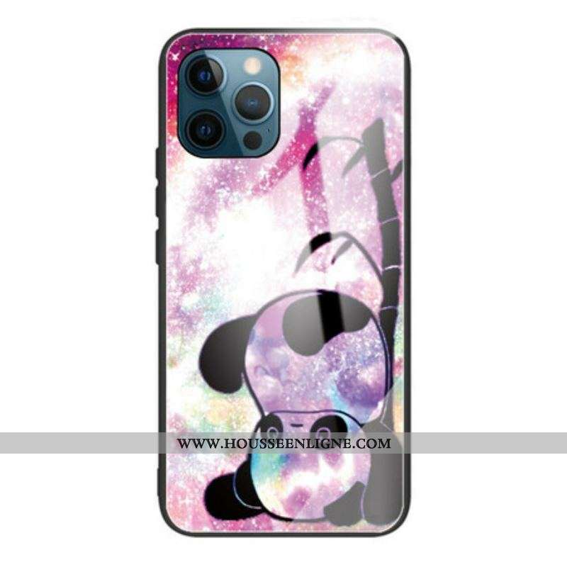 Coque iPhone 13 Pro Verre Trempé Panda et Bambou