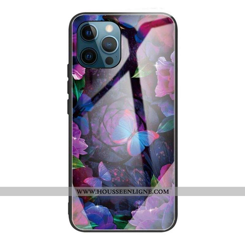 Coque iPhone 13 Pro Verre Trempé Variation Papillons