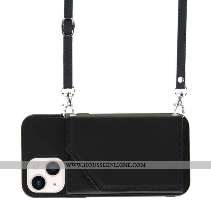 Coque iPhone 14 Bandoulière Porte-cartes