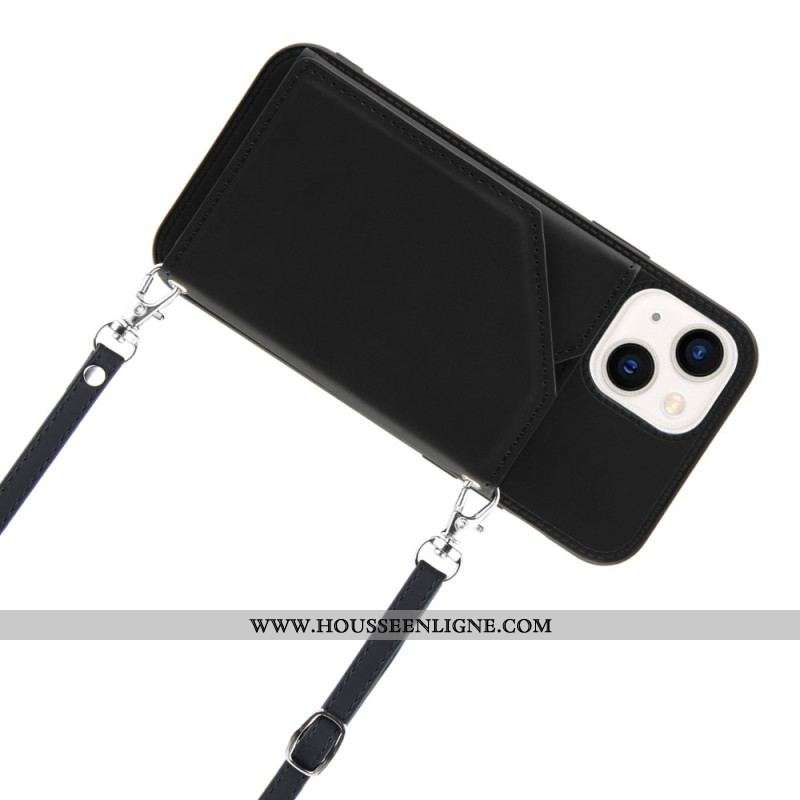 Coque iPhone 14 Bandoulière Porte-cartes