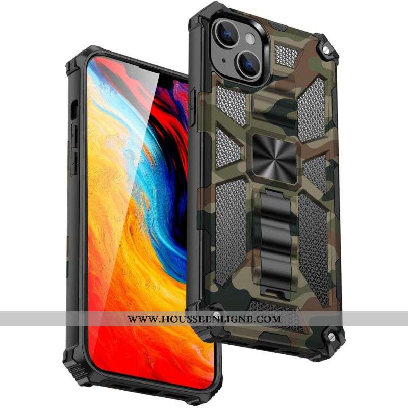 Coque iPhone 14 Camouflage Support Amovible