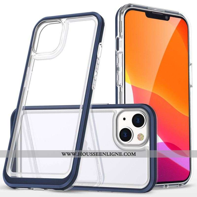 Coque iPhone 14 Crystal Rebords Colorés