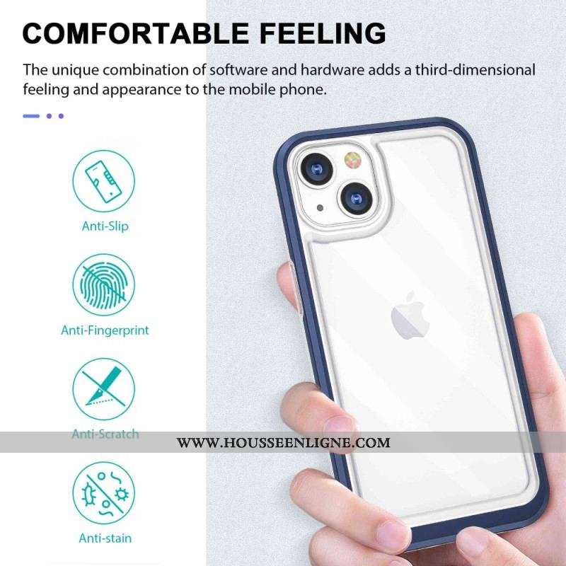 Coque iPhone 14 Crystal Rebords Colorés