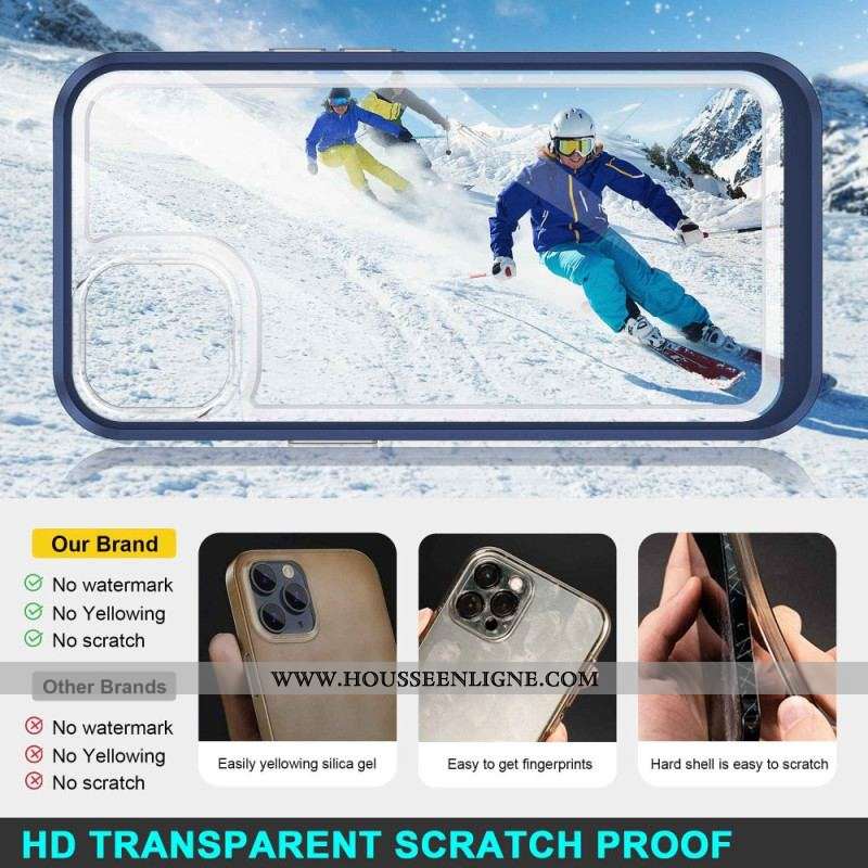 Coque iPhone 14 Crystal Rebords Colorés