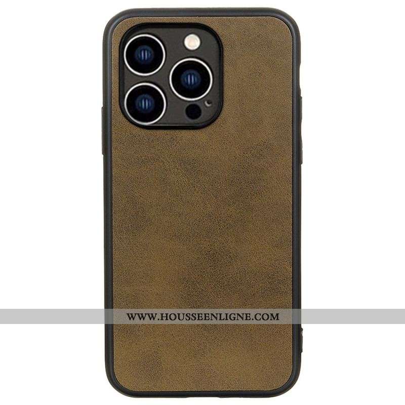 Coque iPhone 14 Effet Cuir Look Raffiné
