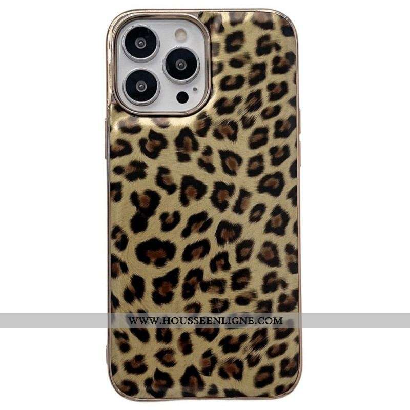 Coque iPhone 14 Effet Peau de Léopard