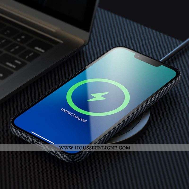 Coque iPhone 14 Fibre Carbone Design