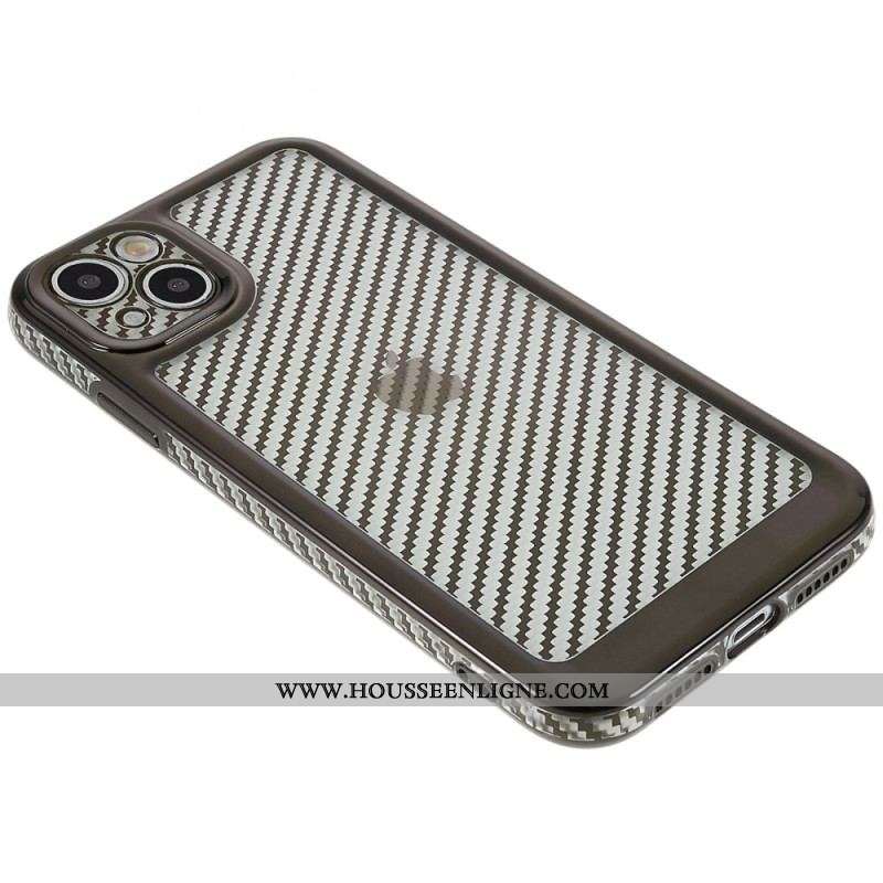 Coque iPhone 14 Fibre Carbone Stylée