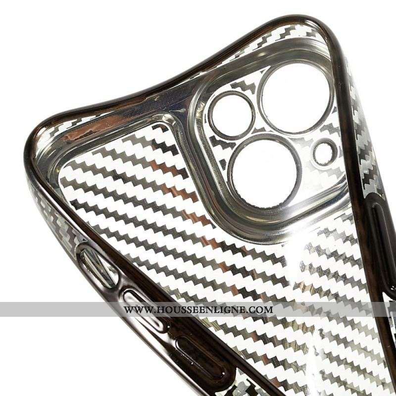 Coque iPhone 14 Fibre Carbone Stylée