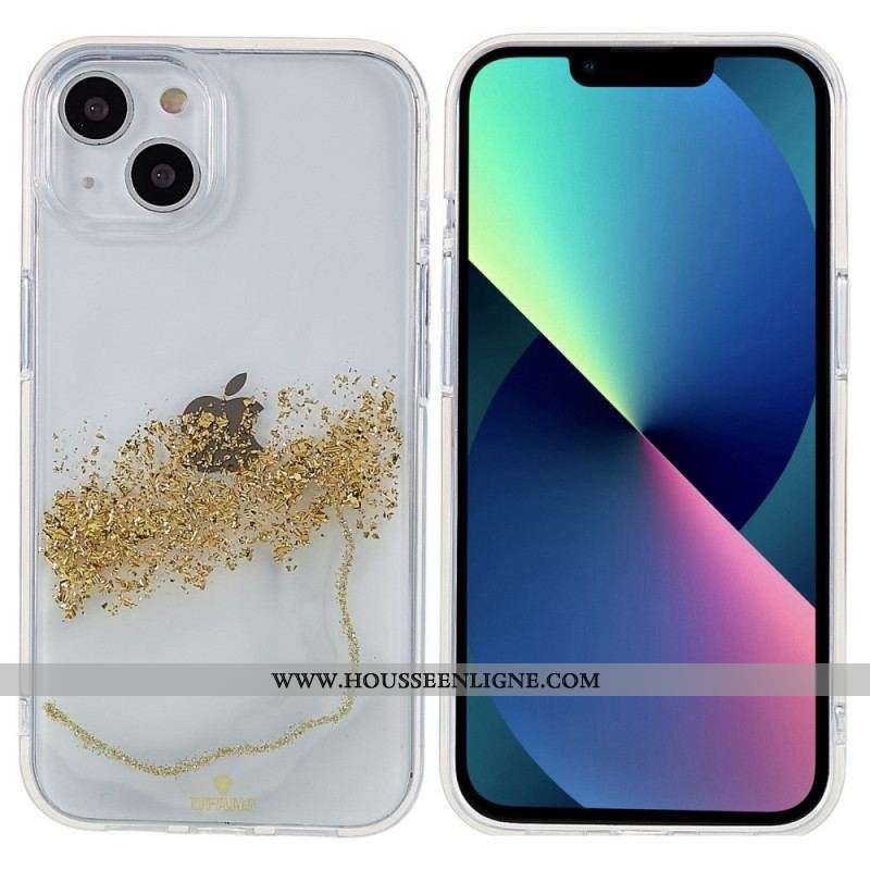 Coque iPhone 14 Paillettes Art