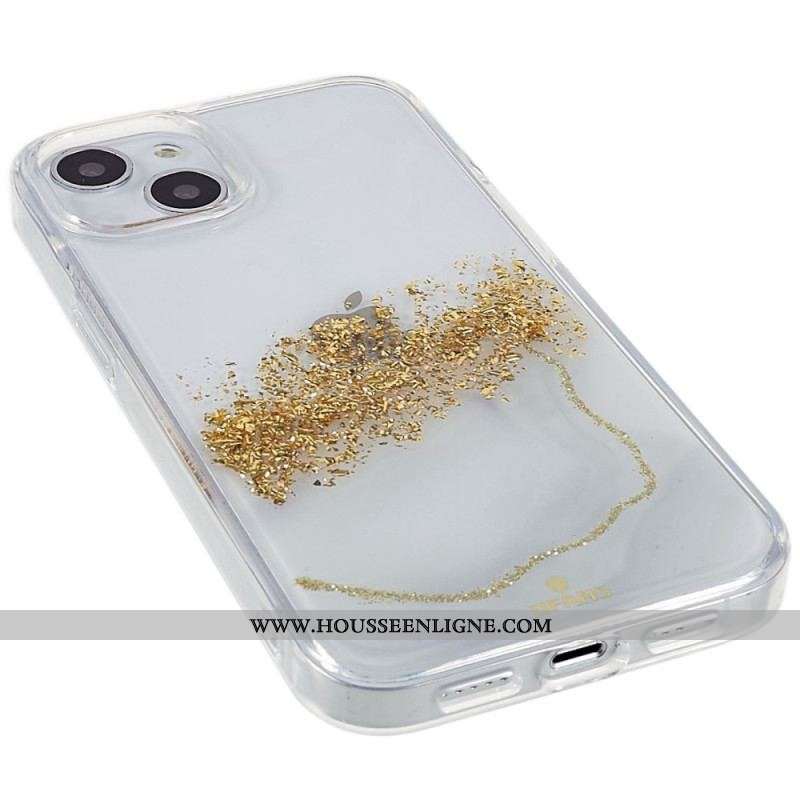 Coque iPhone 14 Paillettes Art