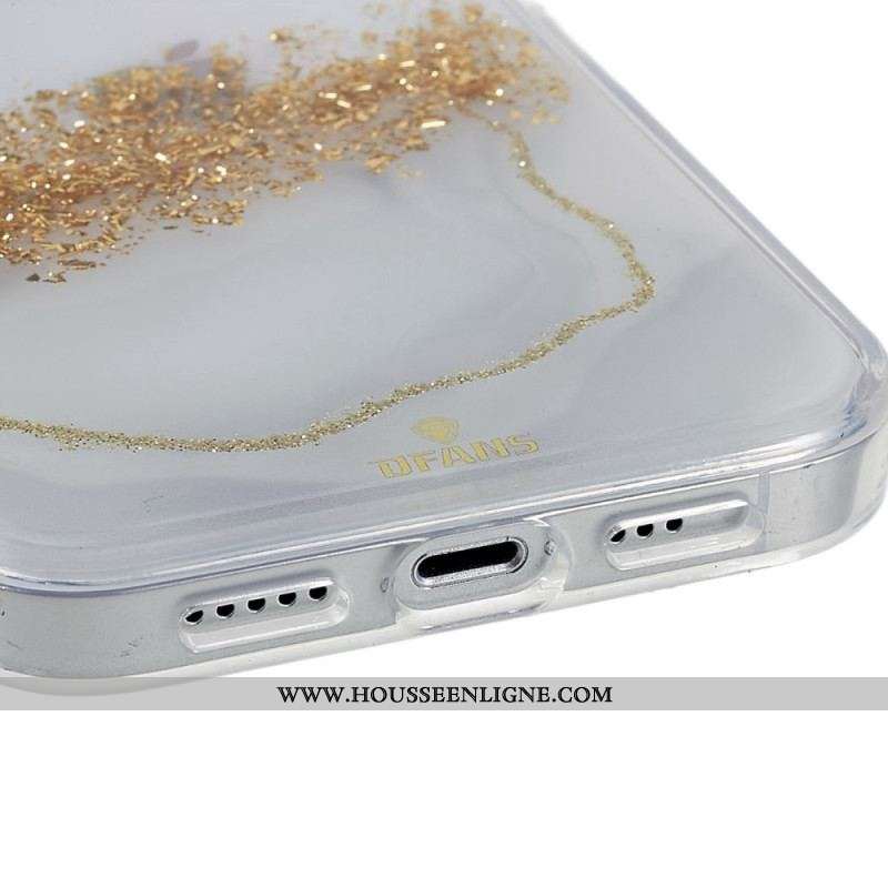 Coque iPhone 14 Paillettes Art