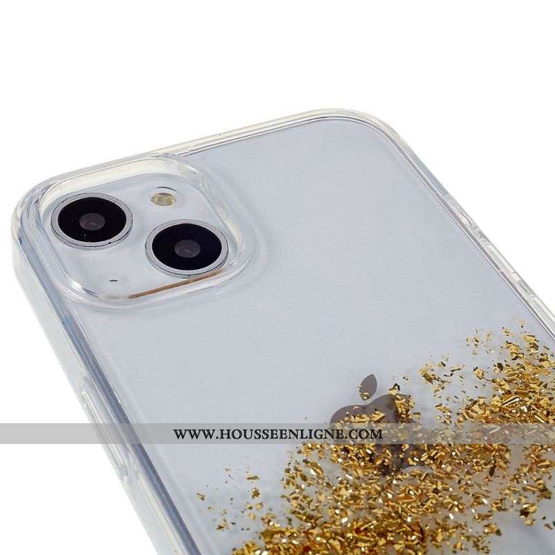 Coque iPhone 14 Paillettes Art
