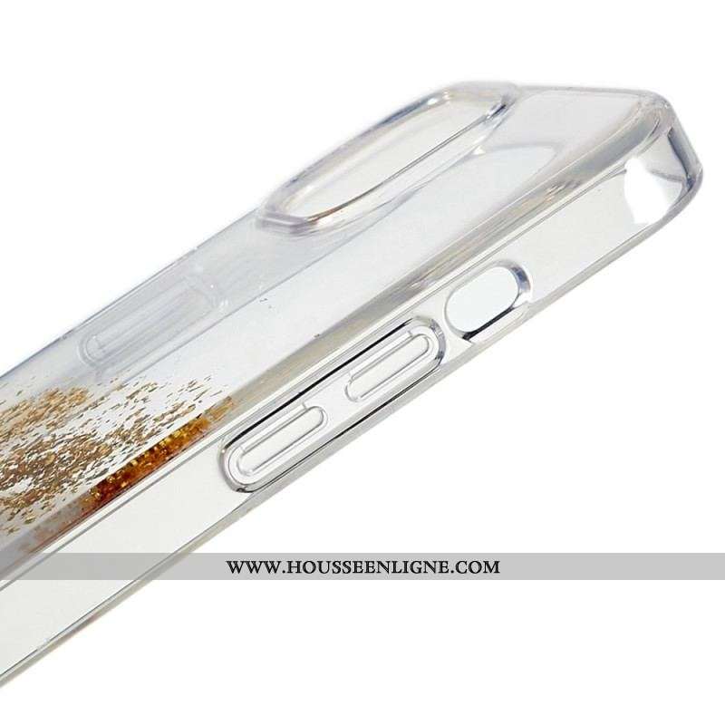 Coque iPhone 14 Paillettes Art