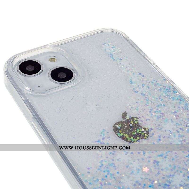 Coque iPhone 14 Paillettes Flocons