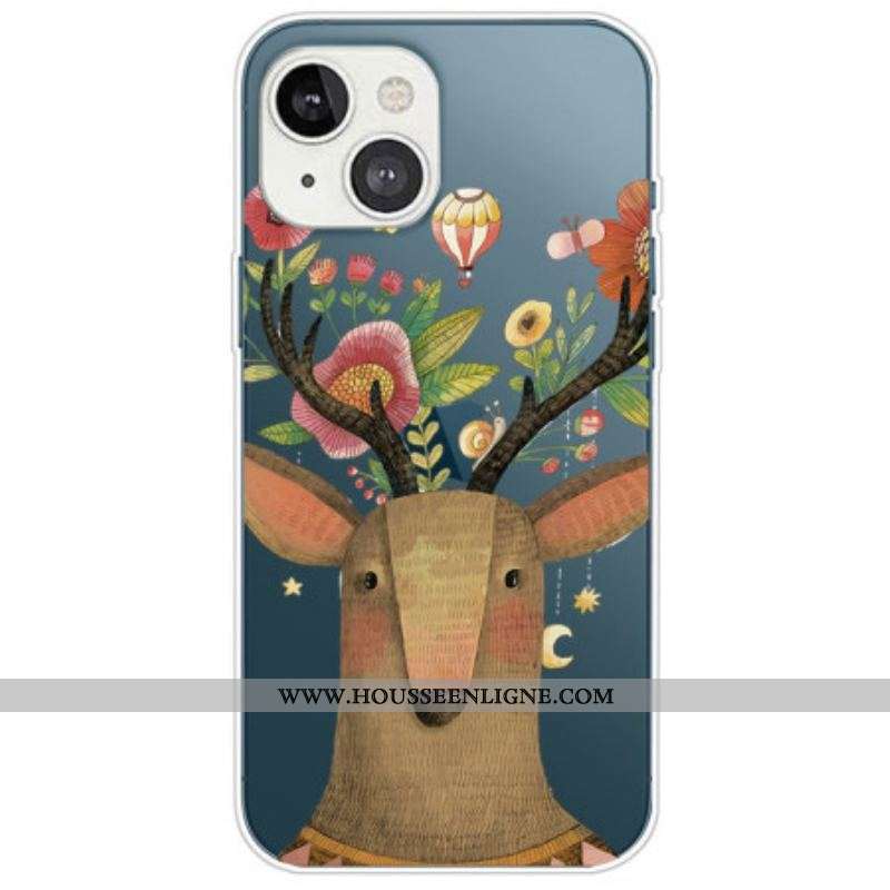 Coque iPhone 14 Plus Cerf Tribal
