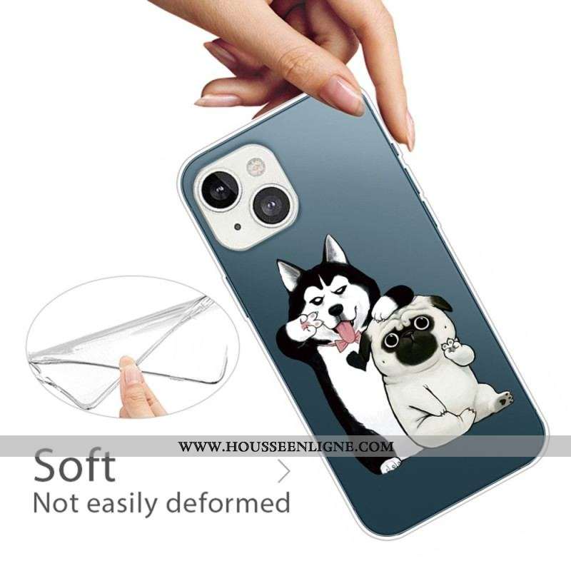 Coque iPhone 14 Plus Chiens Fun