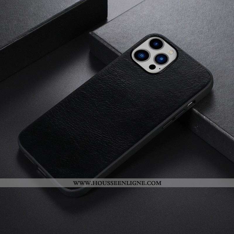 Coque iPhone 14 Plus Cuir Véritable