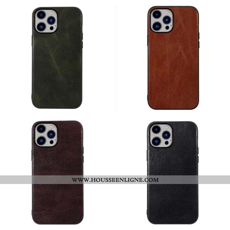 Coque iPhone 14 Plus Cuir Véritable