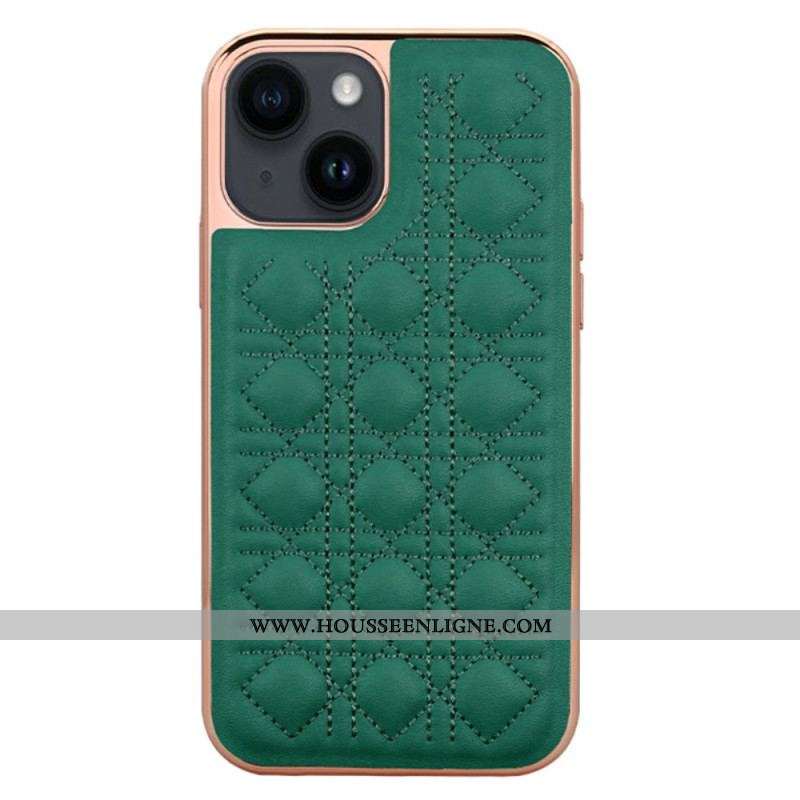 Coque iPhone 14 Plus Effet Cuir Couture VIETAO