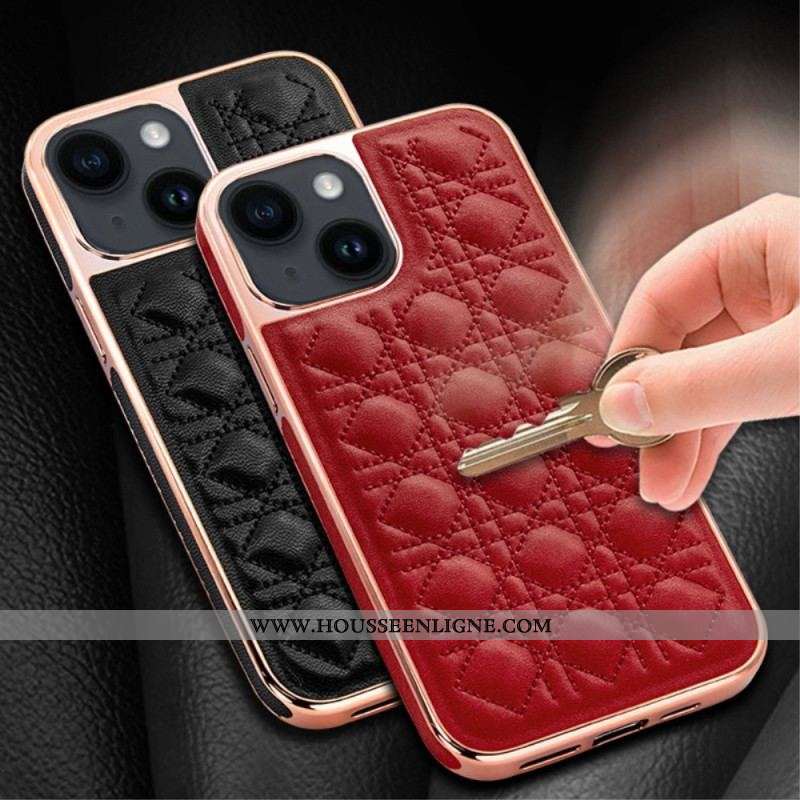 Coque iPhone 14 Plus Effet Cuir Couture VIETAO