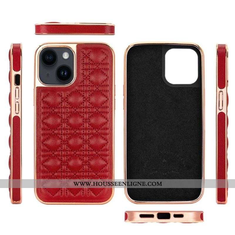 Coque iPhone 14 Plus Effet Cuir Couture VIETAO